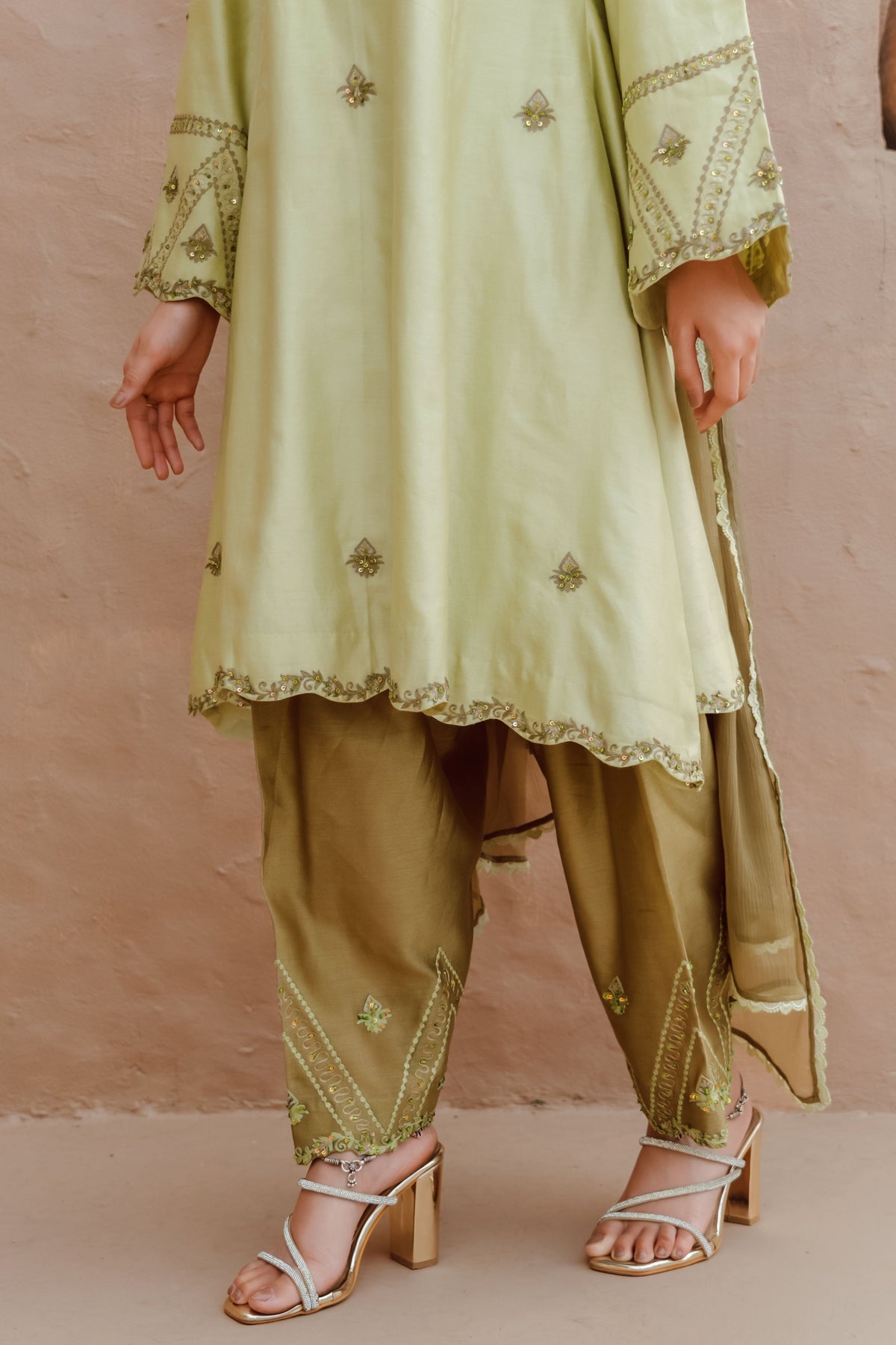 Lime Green Kurta Set