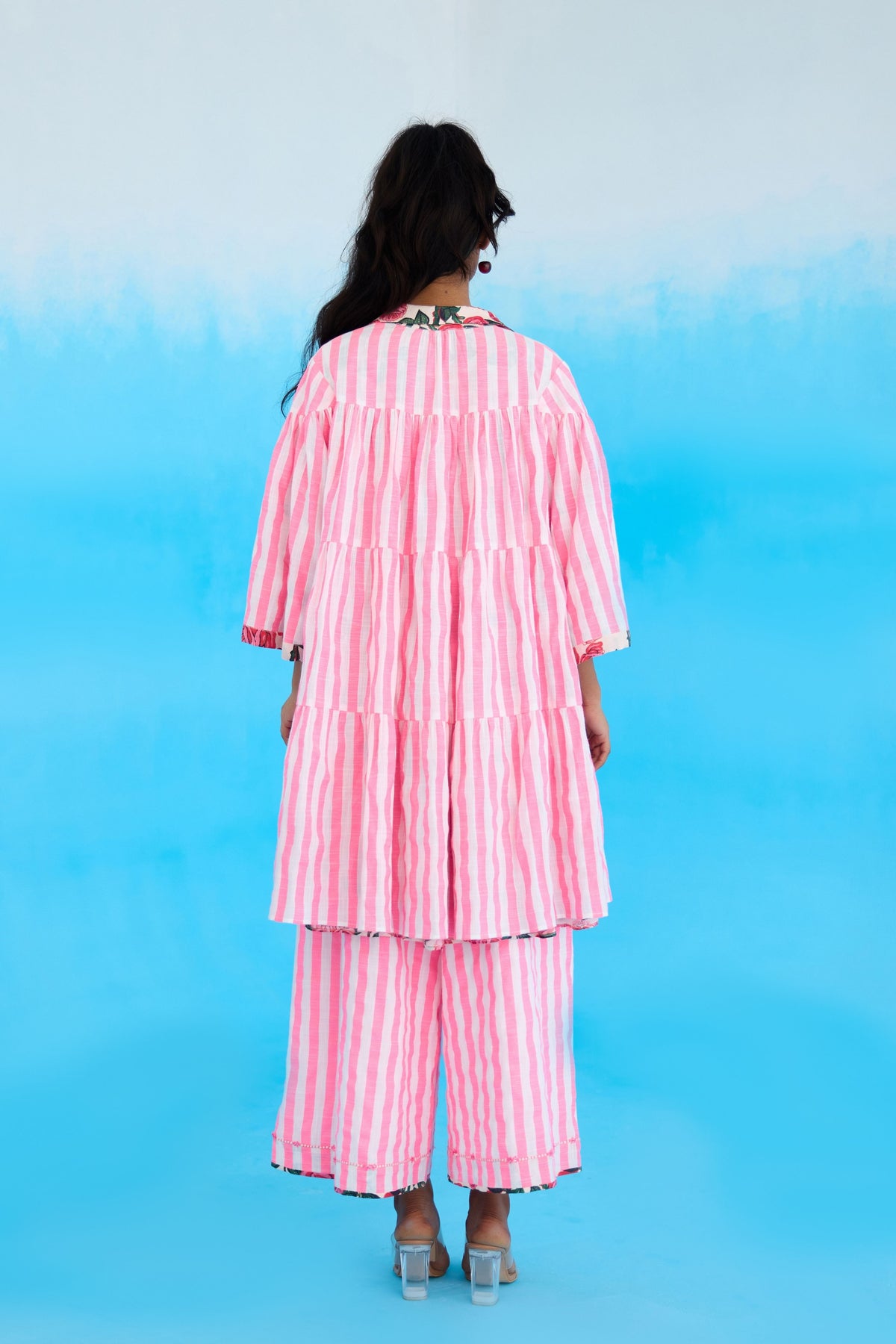 Pink Candy Stripes Reversible Jacket