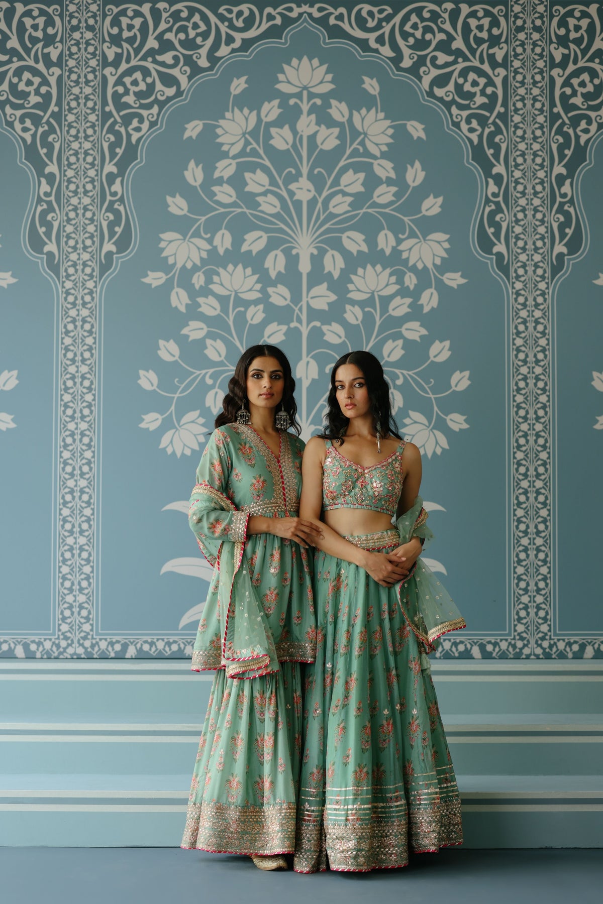 Mint Malini Lehenga Set