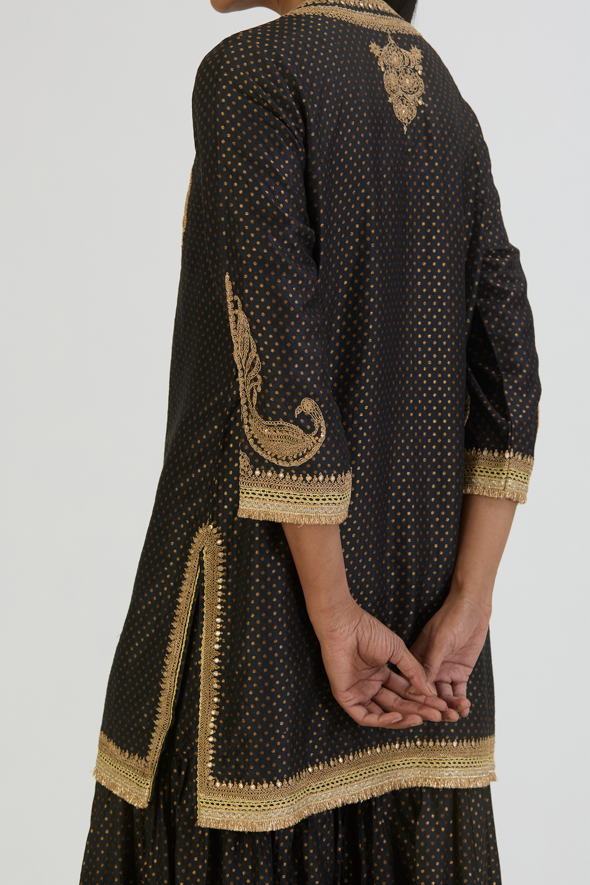 Black Aza Kurta and Sharara