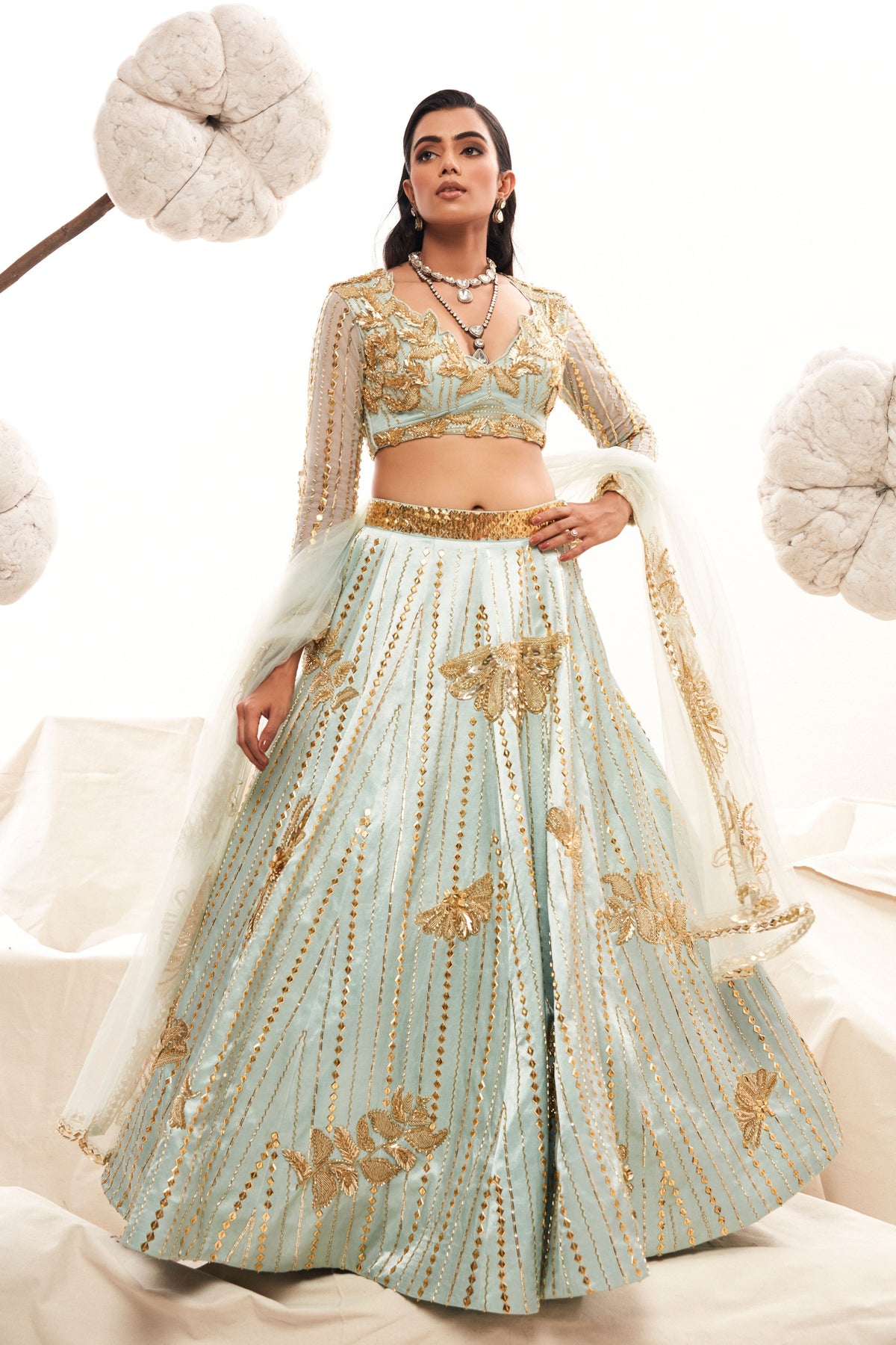 Light Blue Lehenga Set