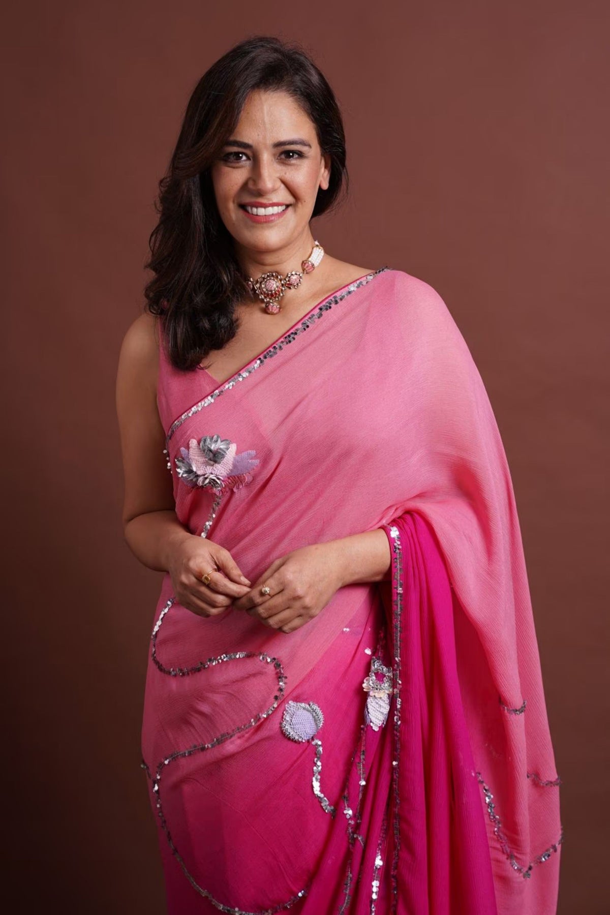 Manipura Pink Saree