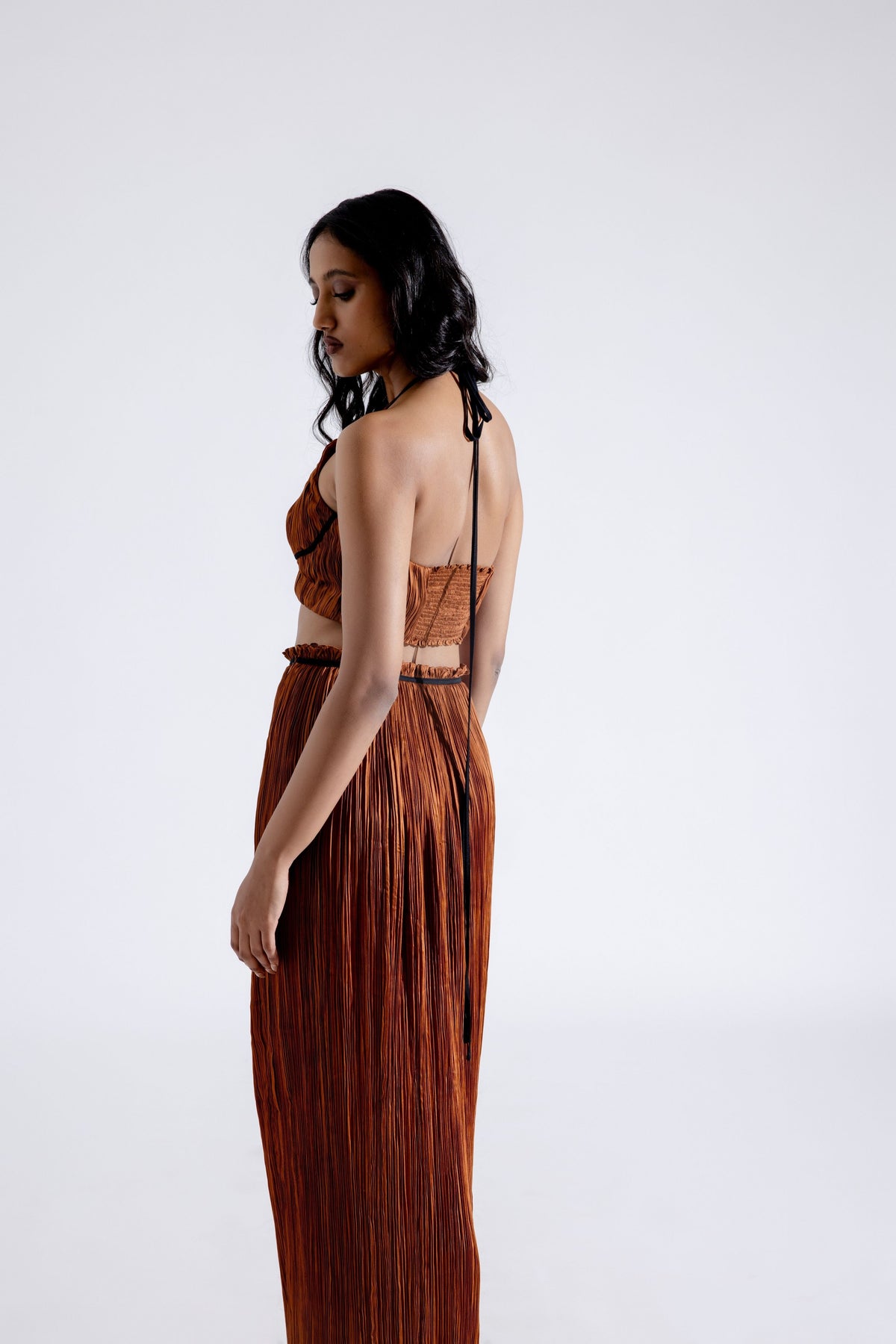 Bronze Ruched Skirt