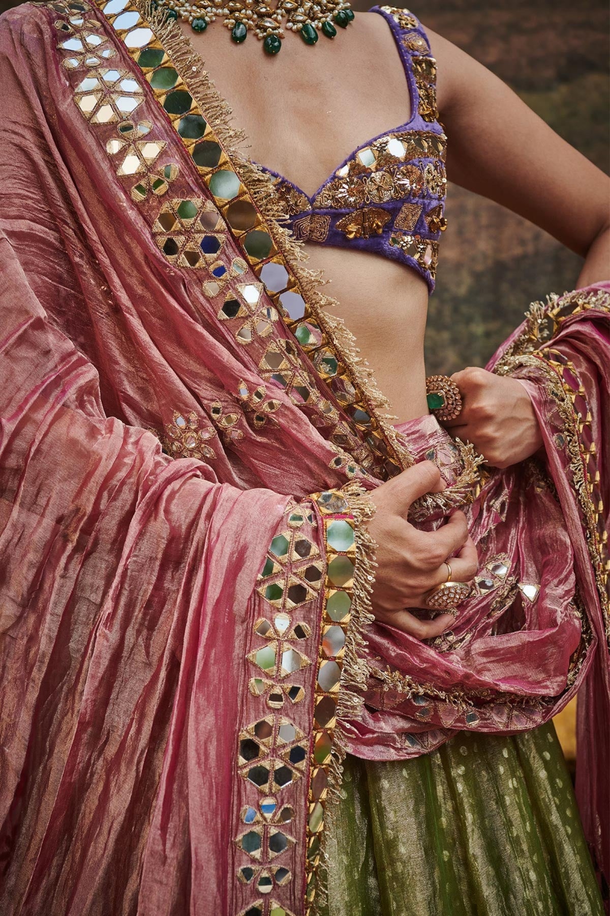 Azal Sheesh Lehenga Set