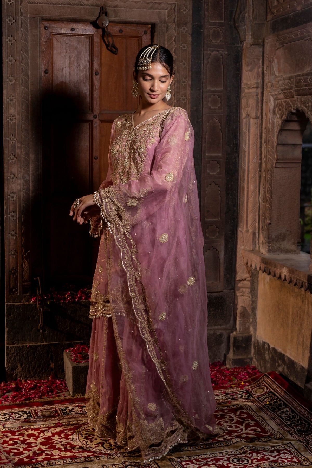 Pink Sharara Set