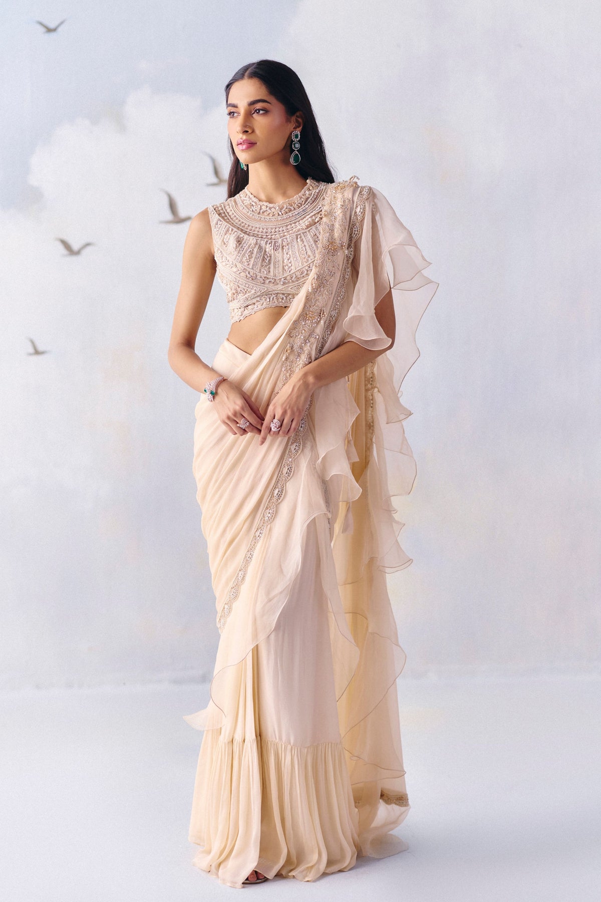 Delilah Drape Saree Set