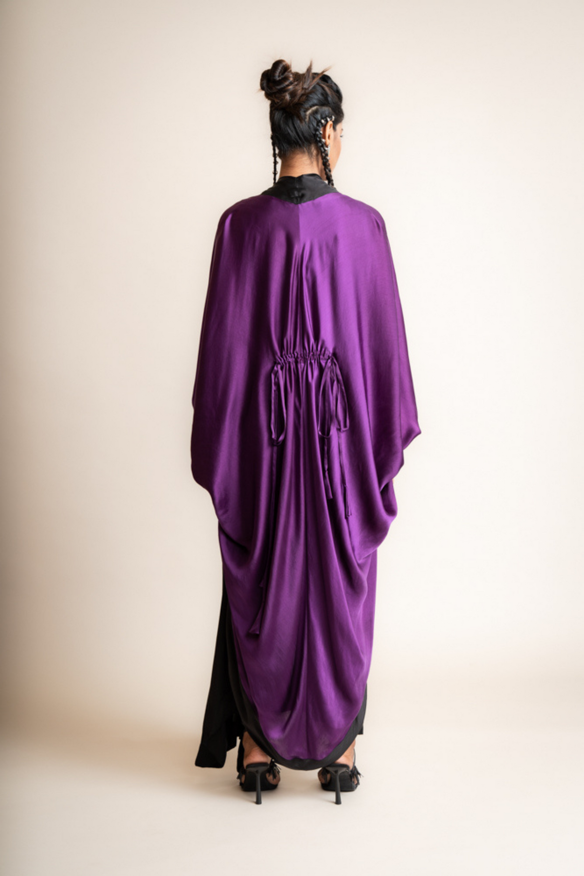 Purple Cape With Waist-coat And Skirt