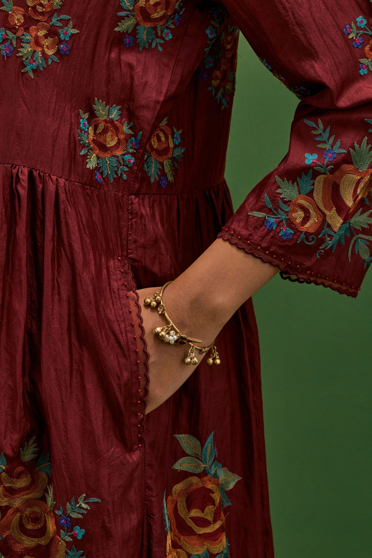 Rosewood Floral Kurta Set