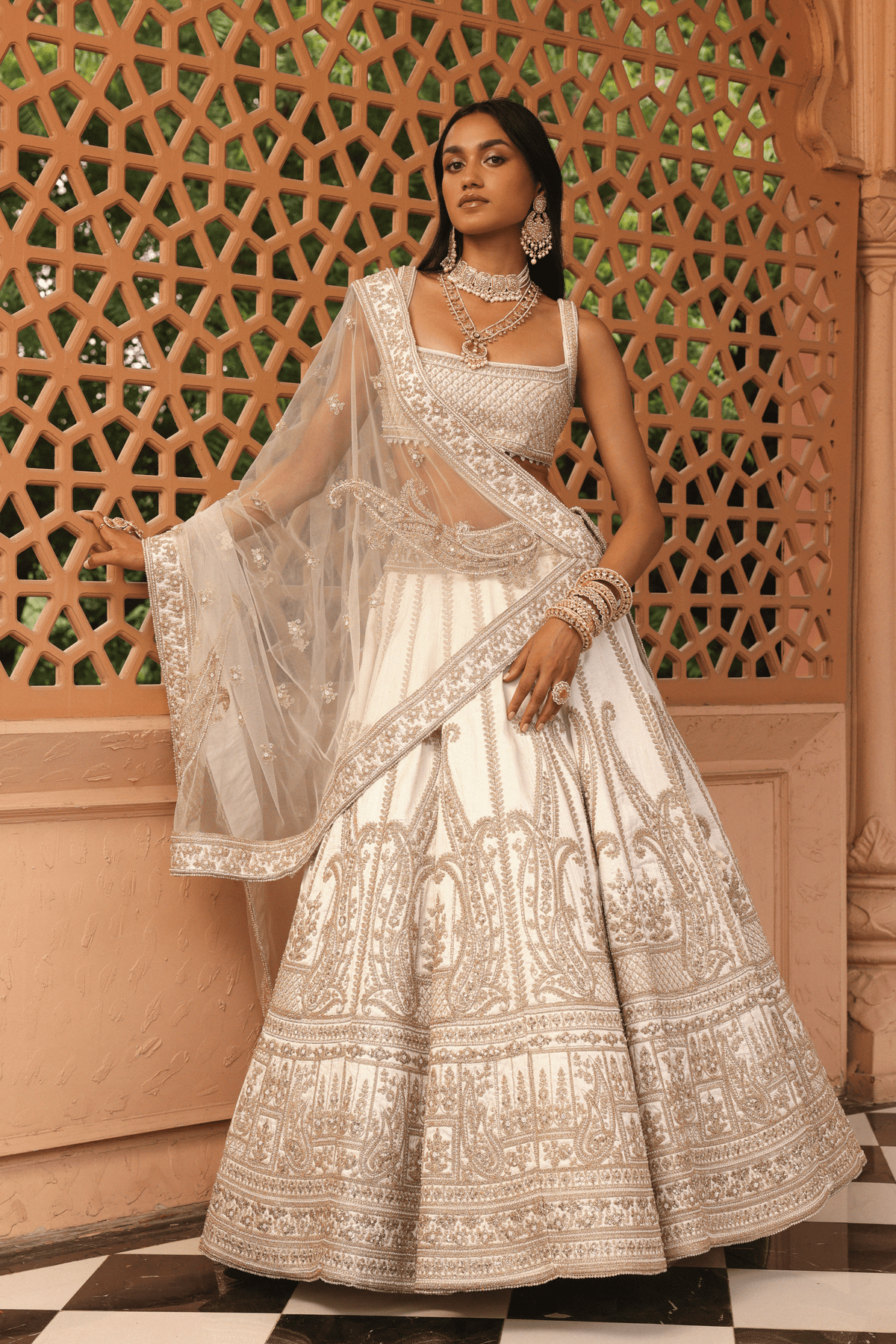 Iqra Ivory Lehenga Set