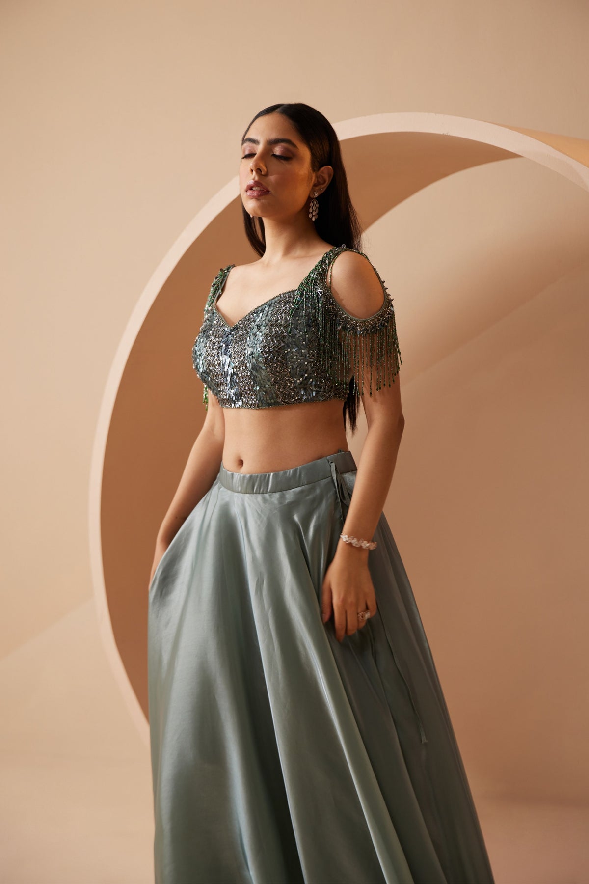 Renne Green Lehenga Set