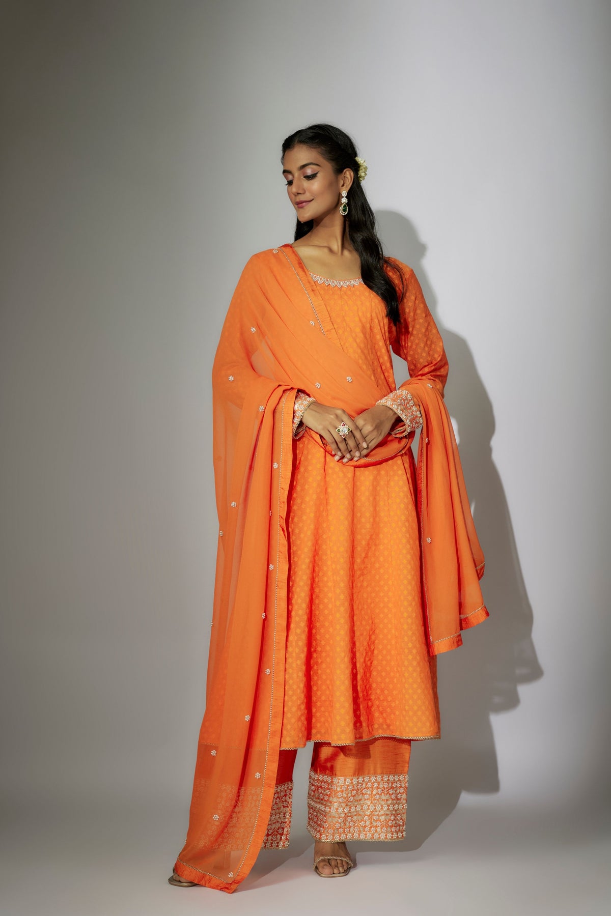 Orange Kurta Set