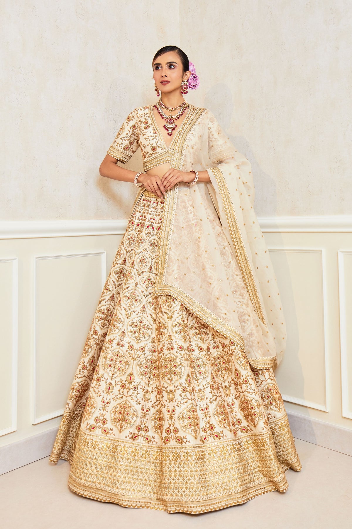 Anar Ivory Lehenga Set