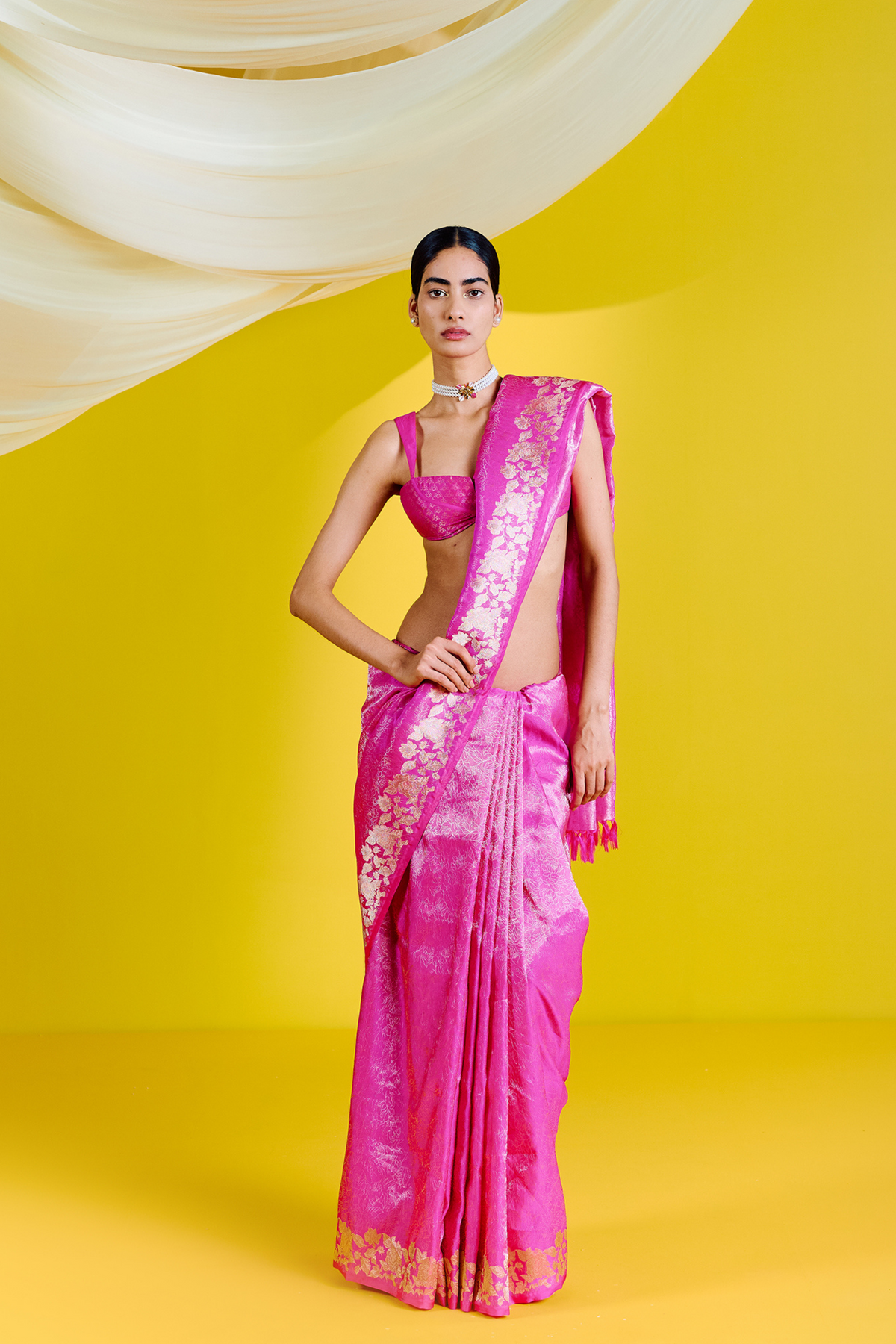 Pink Silk Handwoven Saree