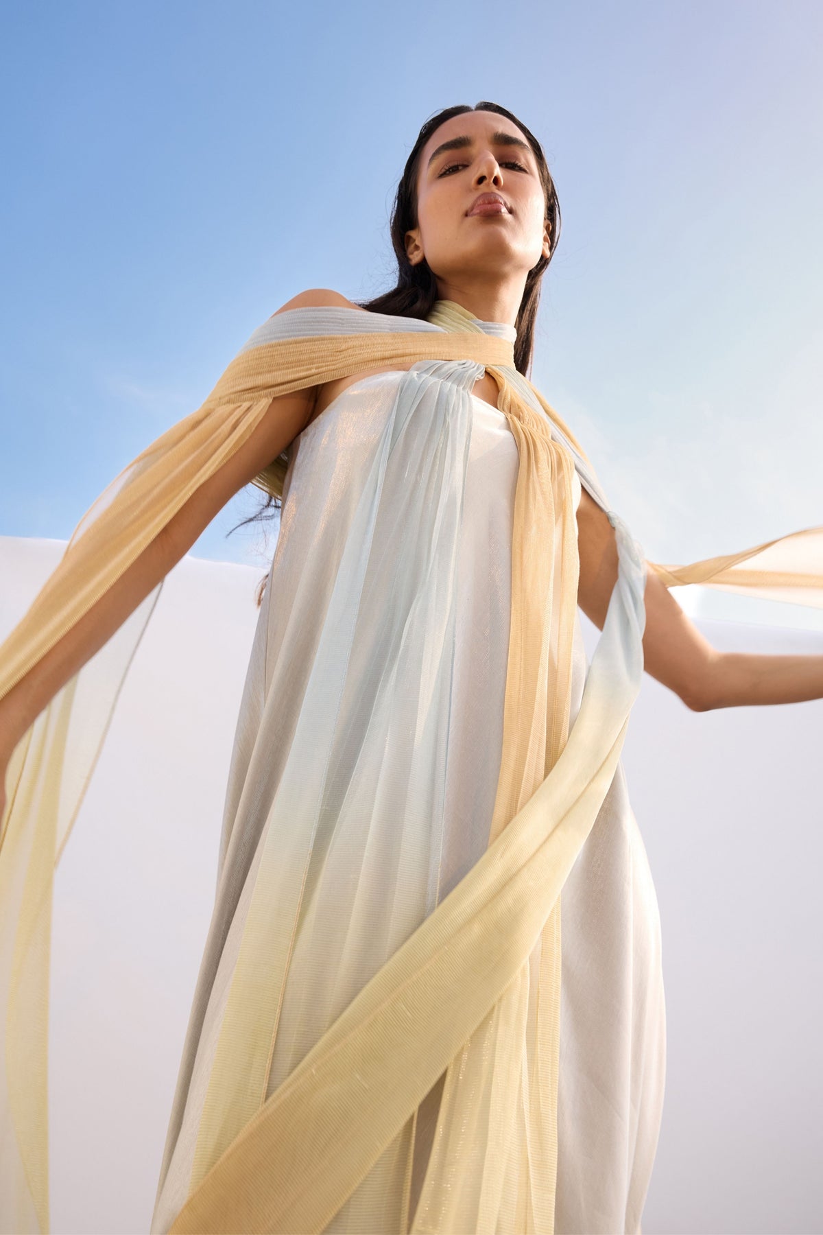 Ombre Draped Kaftan