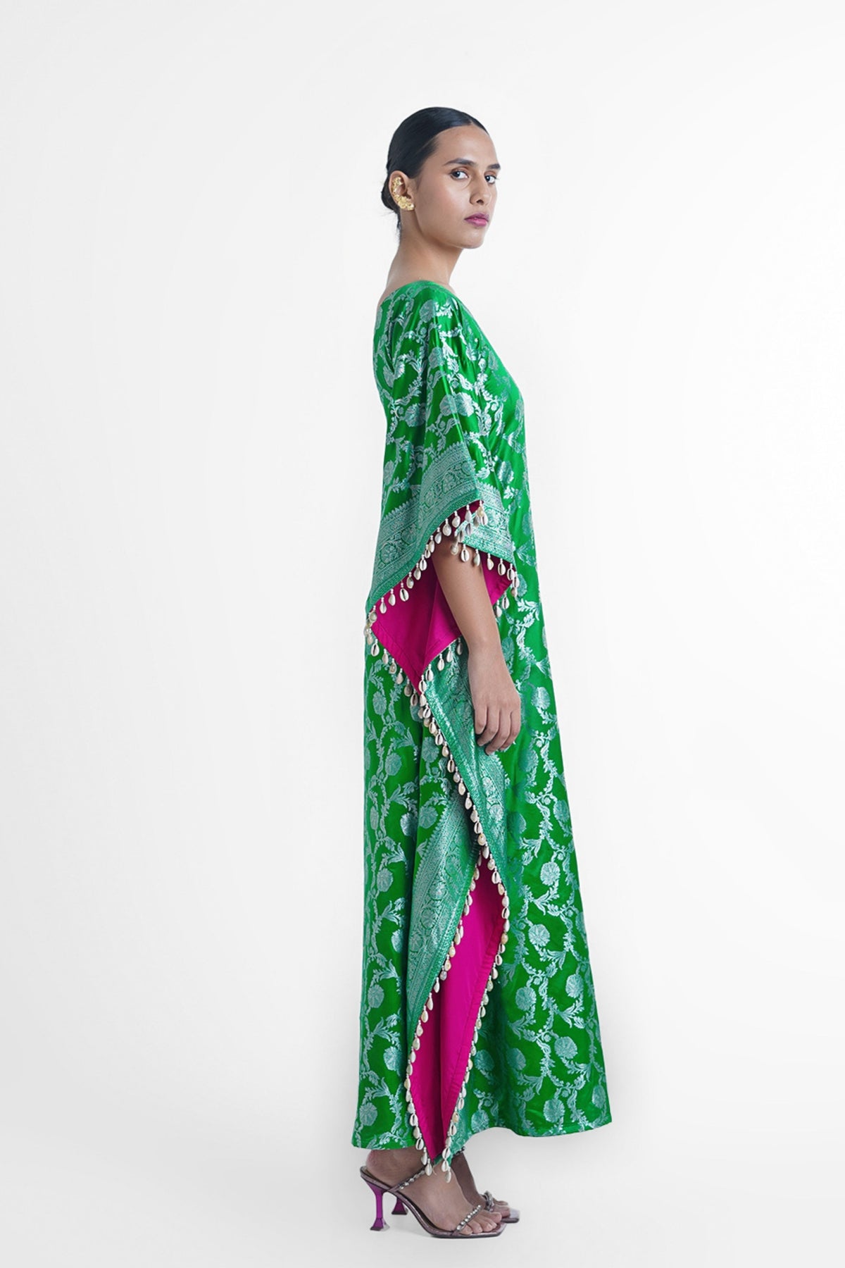 Green Kajol Kaftan Dress