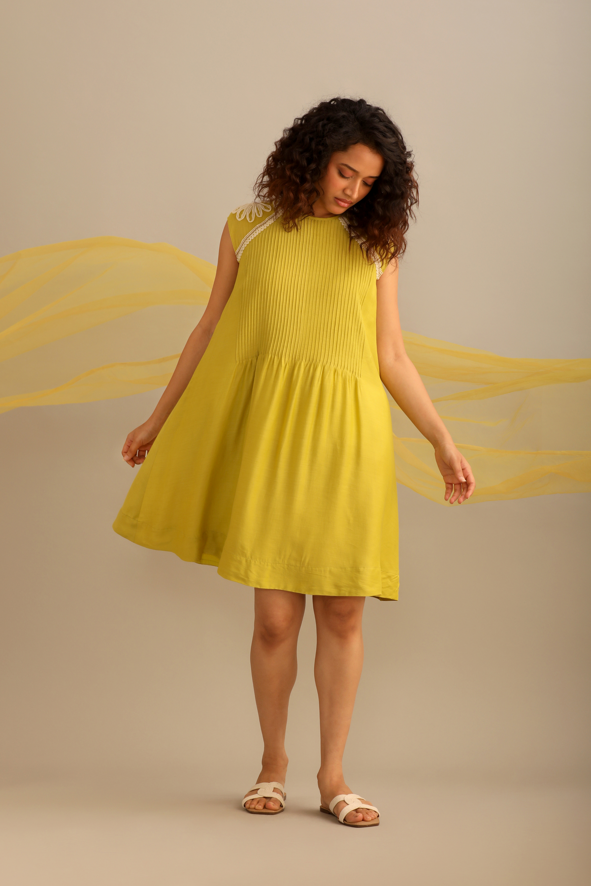 A Lime Cotton Dress