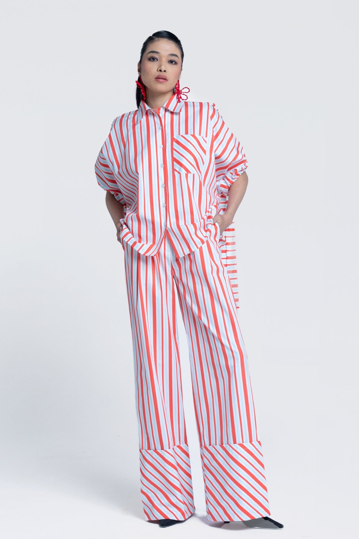 Sunset Stripes Batwing Shirt