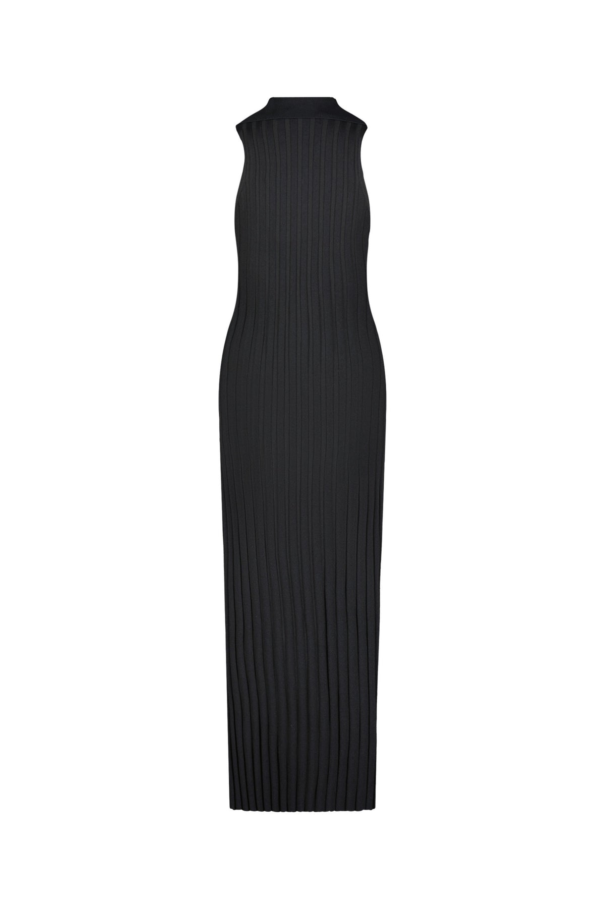 Black Sleeveless Fitted Maxi Dress