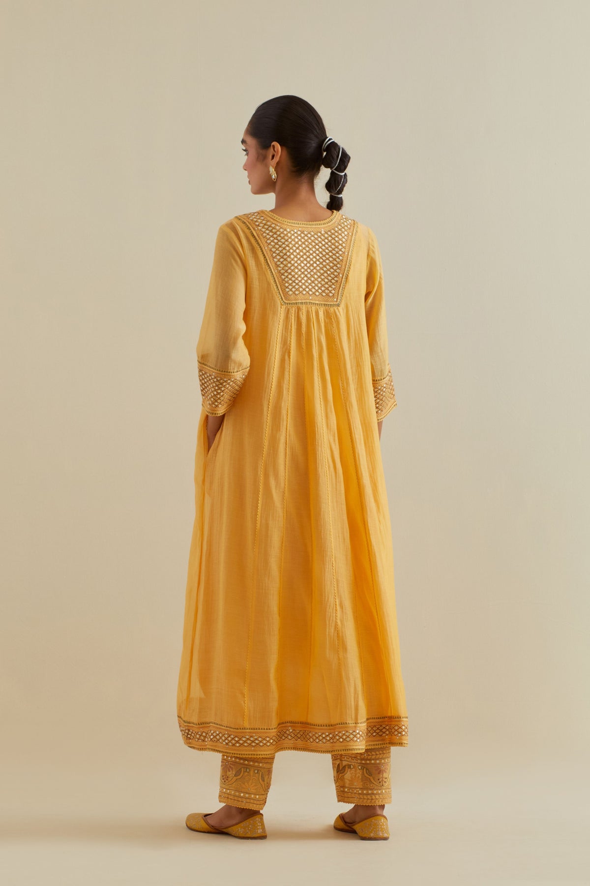 Yellow Yoke Kurta Set