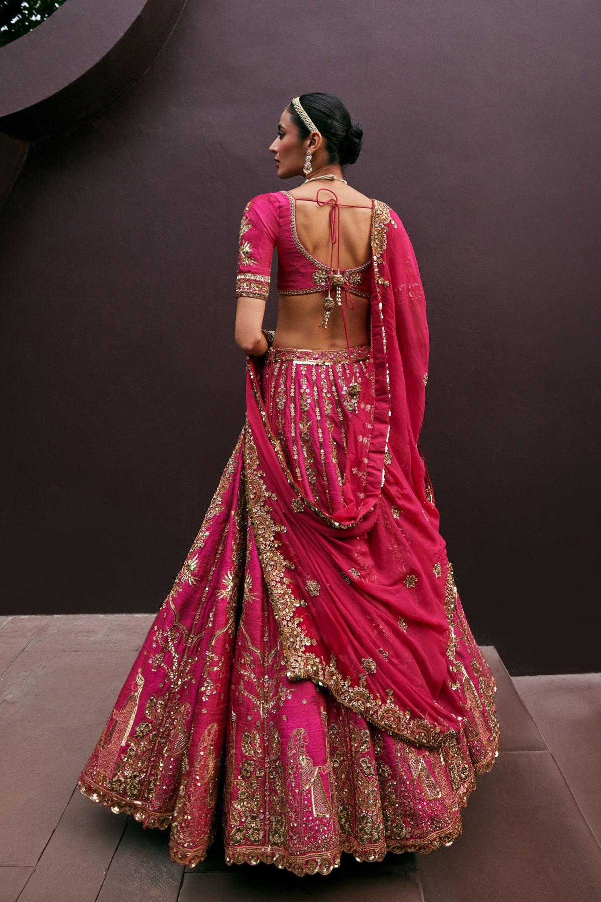 Rani Pink Bridal Lehenga Set