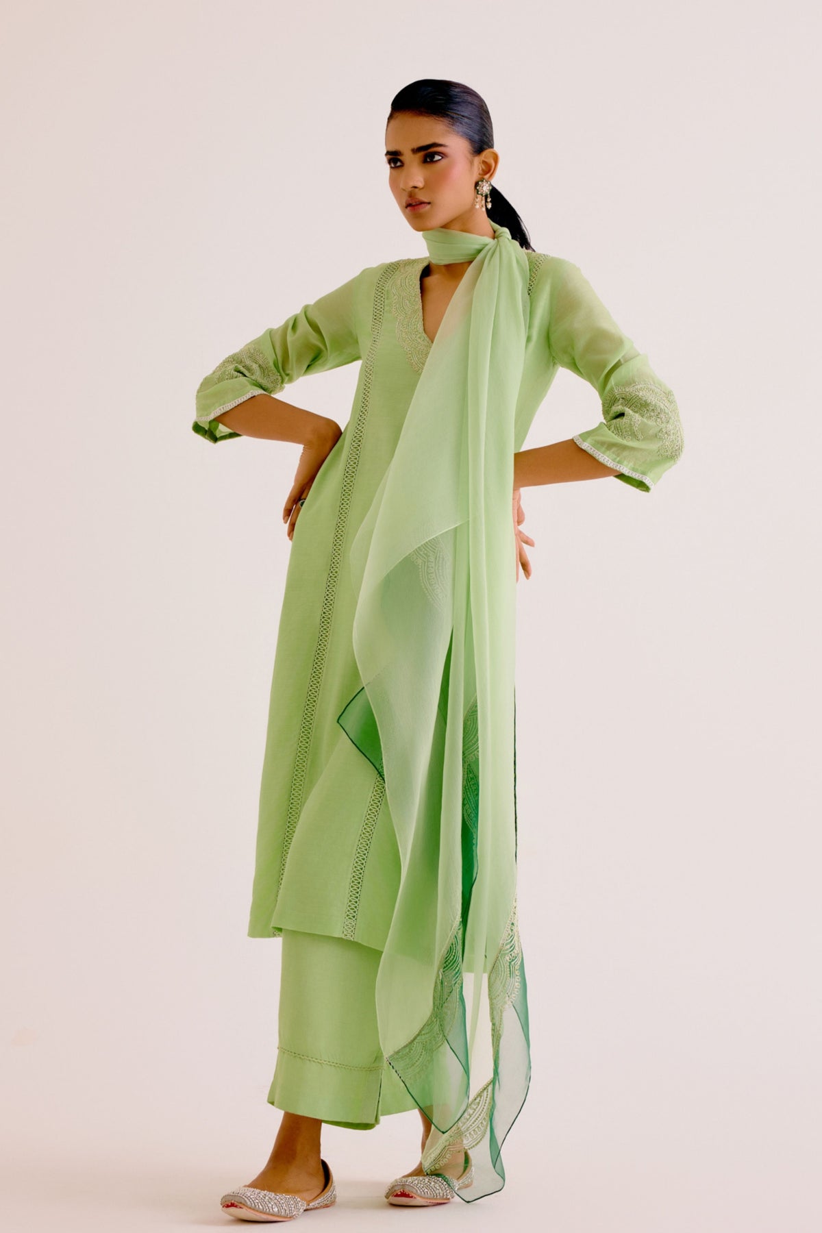 Pistachio Green Kurta Set