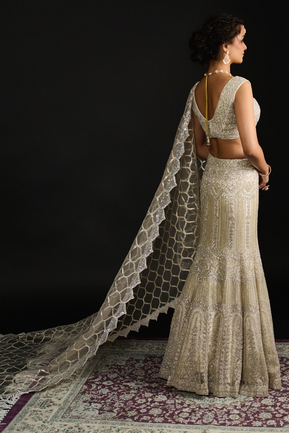 Safiya Silver Lehenga Set