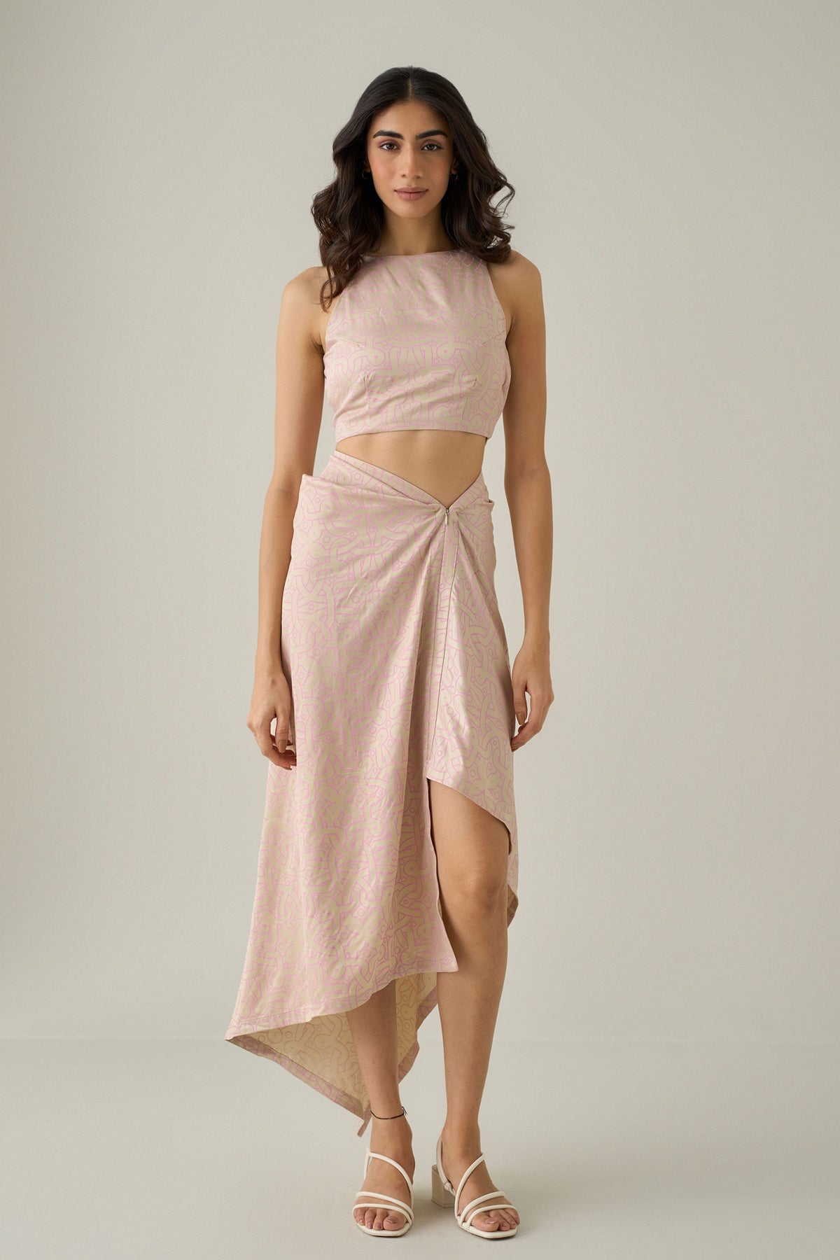 Cupro Sari Draped Dress