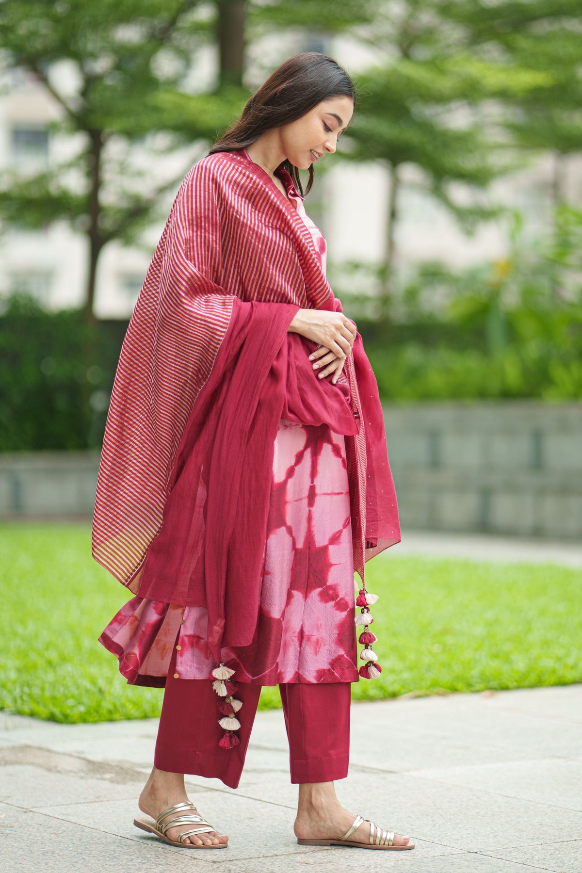 Clara Tie Dye Pink Kurta Set