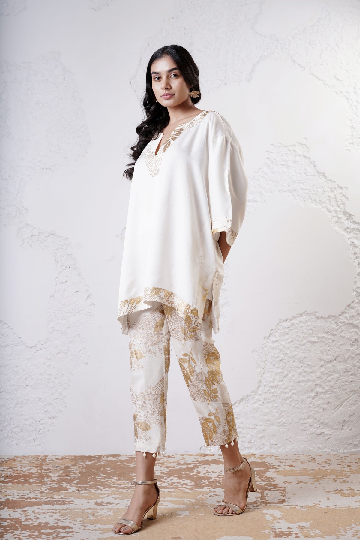 Ivory kaftan Set