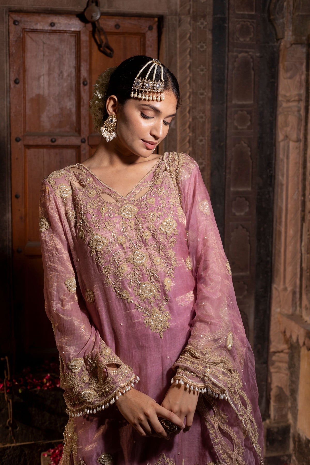 Pink Sharara Set