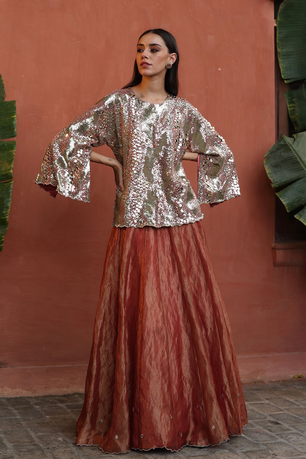 Peach Zohra Lehenga