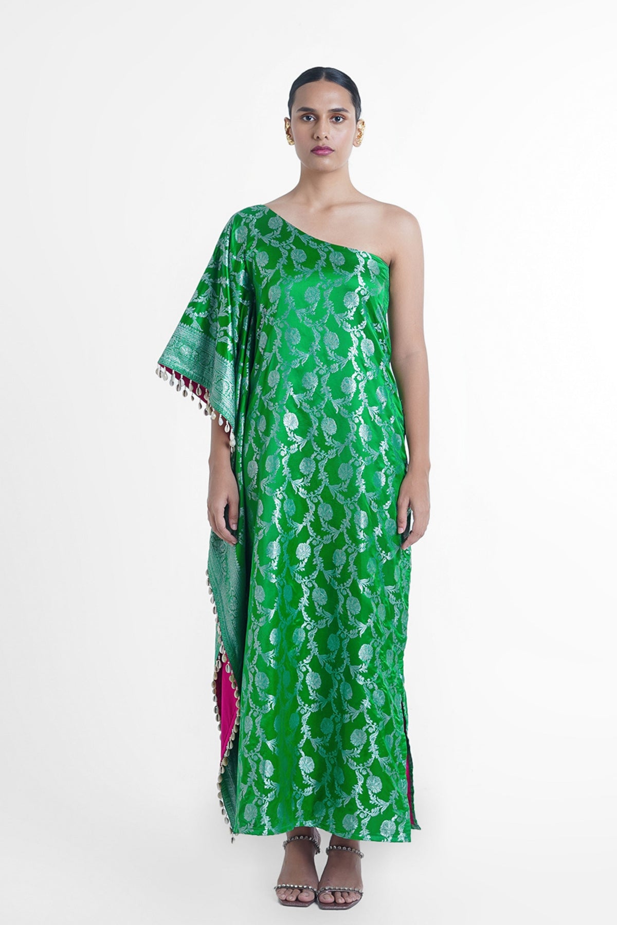 Green Kajol Kaftan Dress