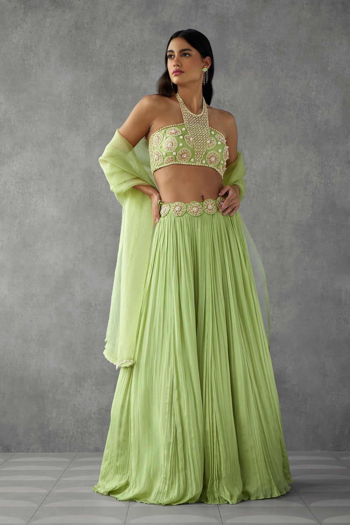 Sage Green Lehenga Set