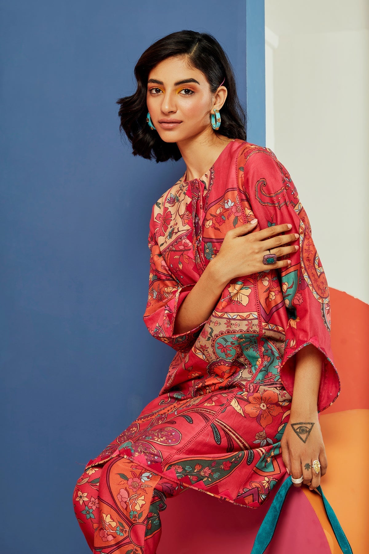 Multicoloured Printed Kurta Salwar