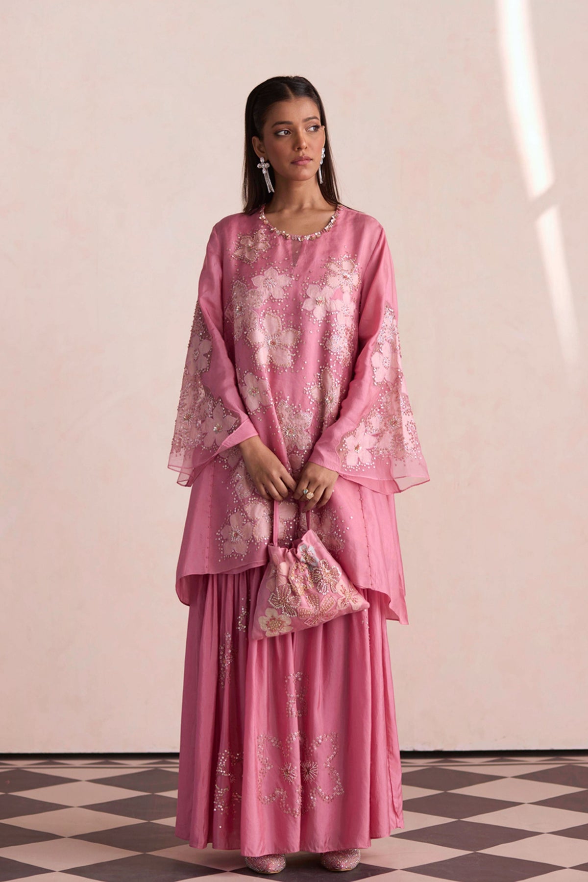 Pink Sharara Set