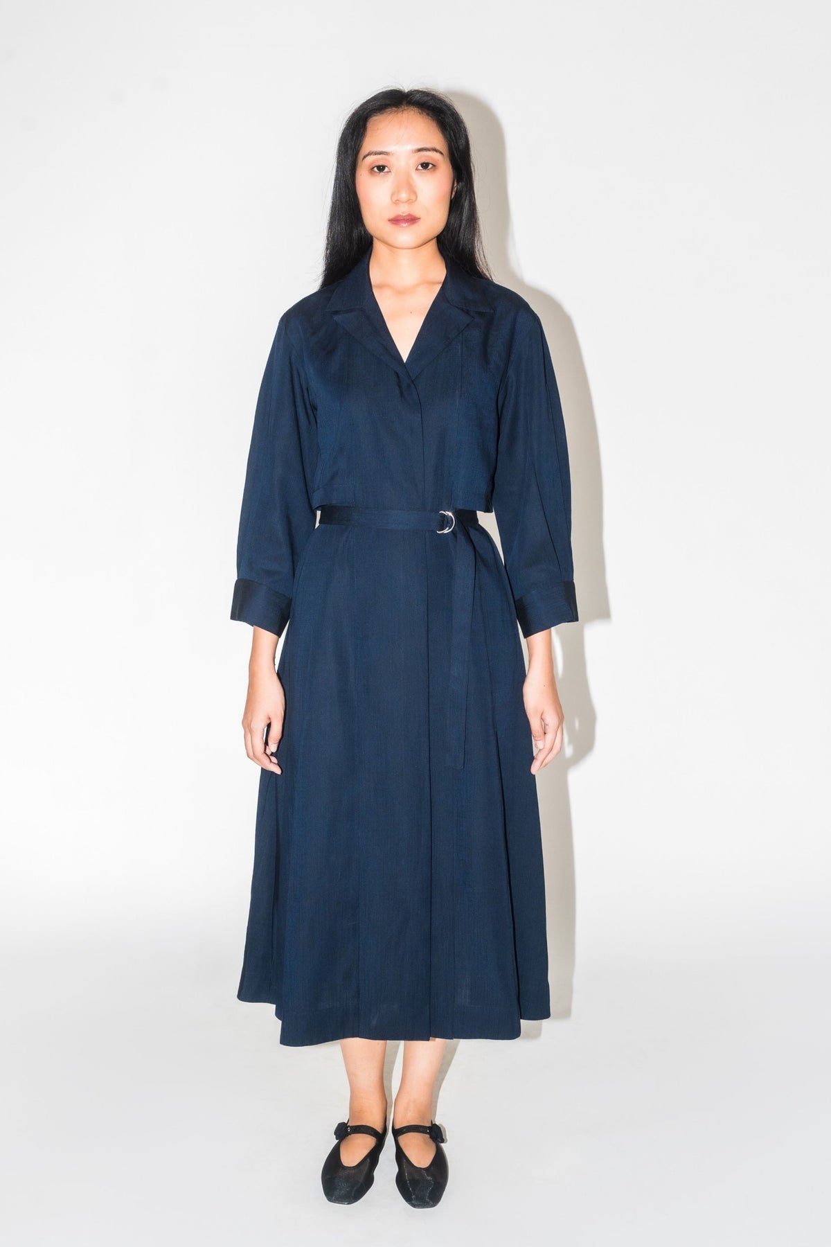 Layered Trench Navy Dress