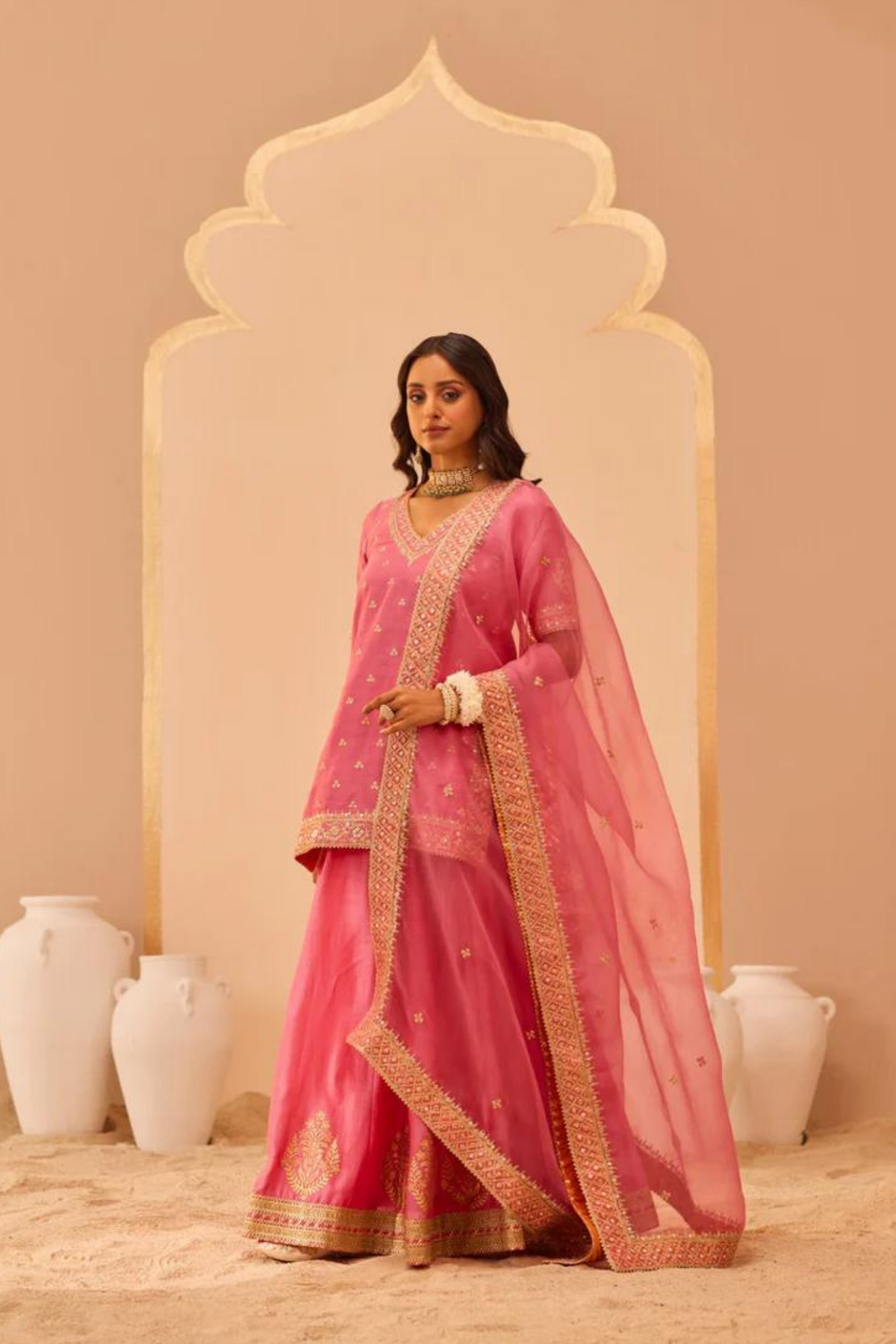 Faaiza Pink Lehenga Set