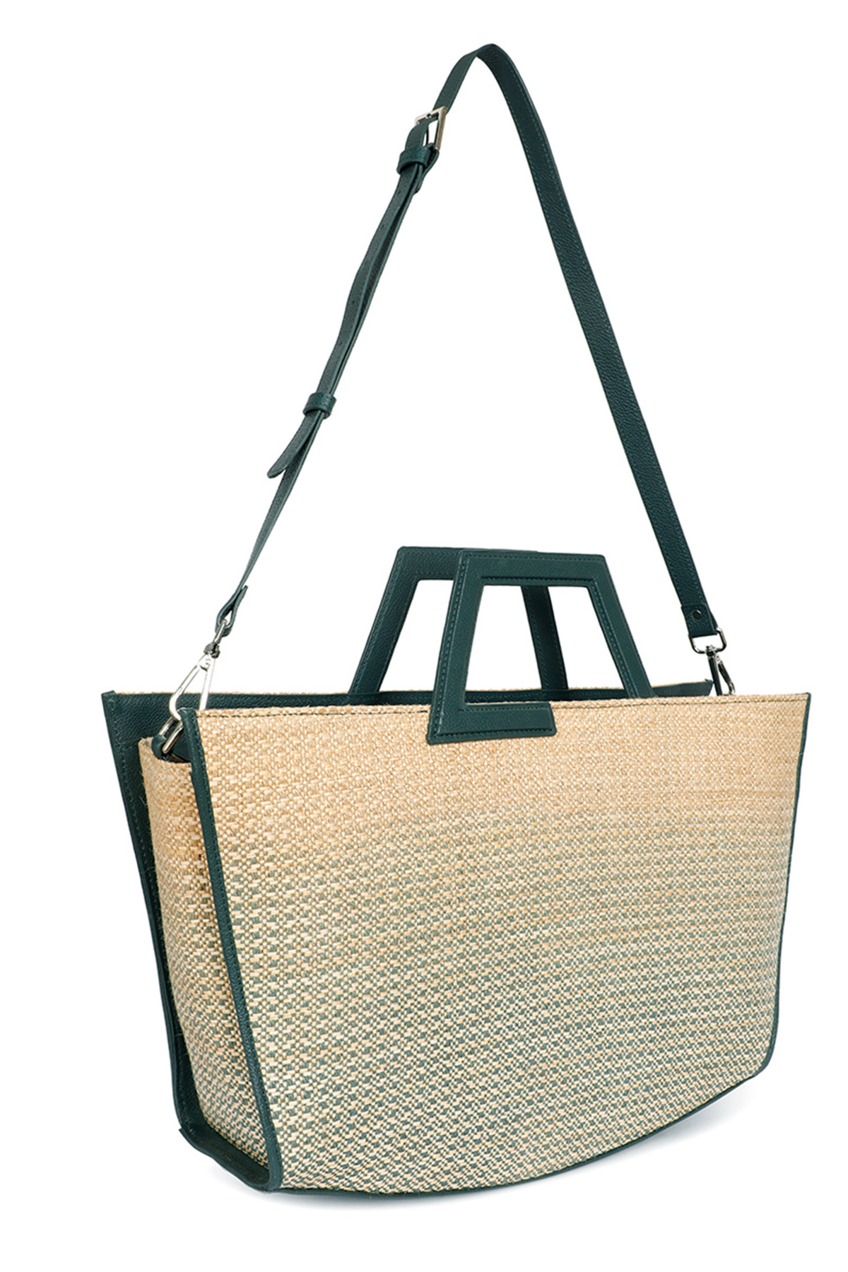 Sol Tote Raffia Teal Bag