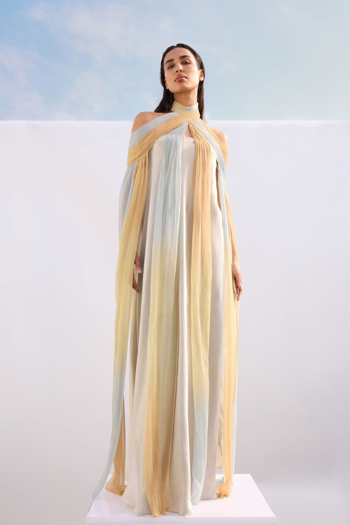 Ombre Draped Kaftan