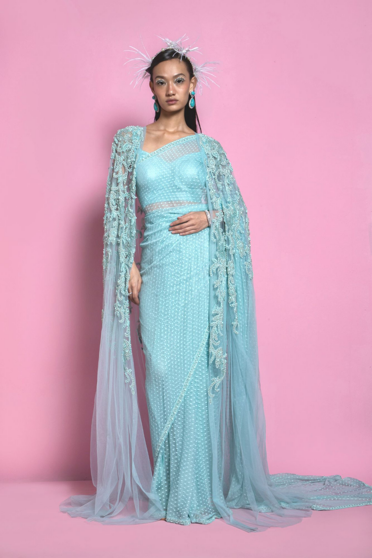 Atlantis Cape Saree