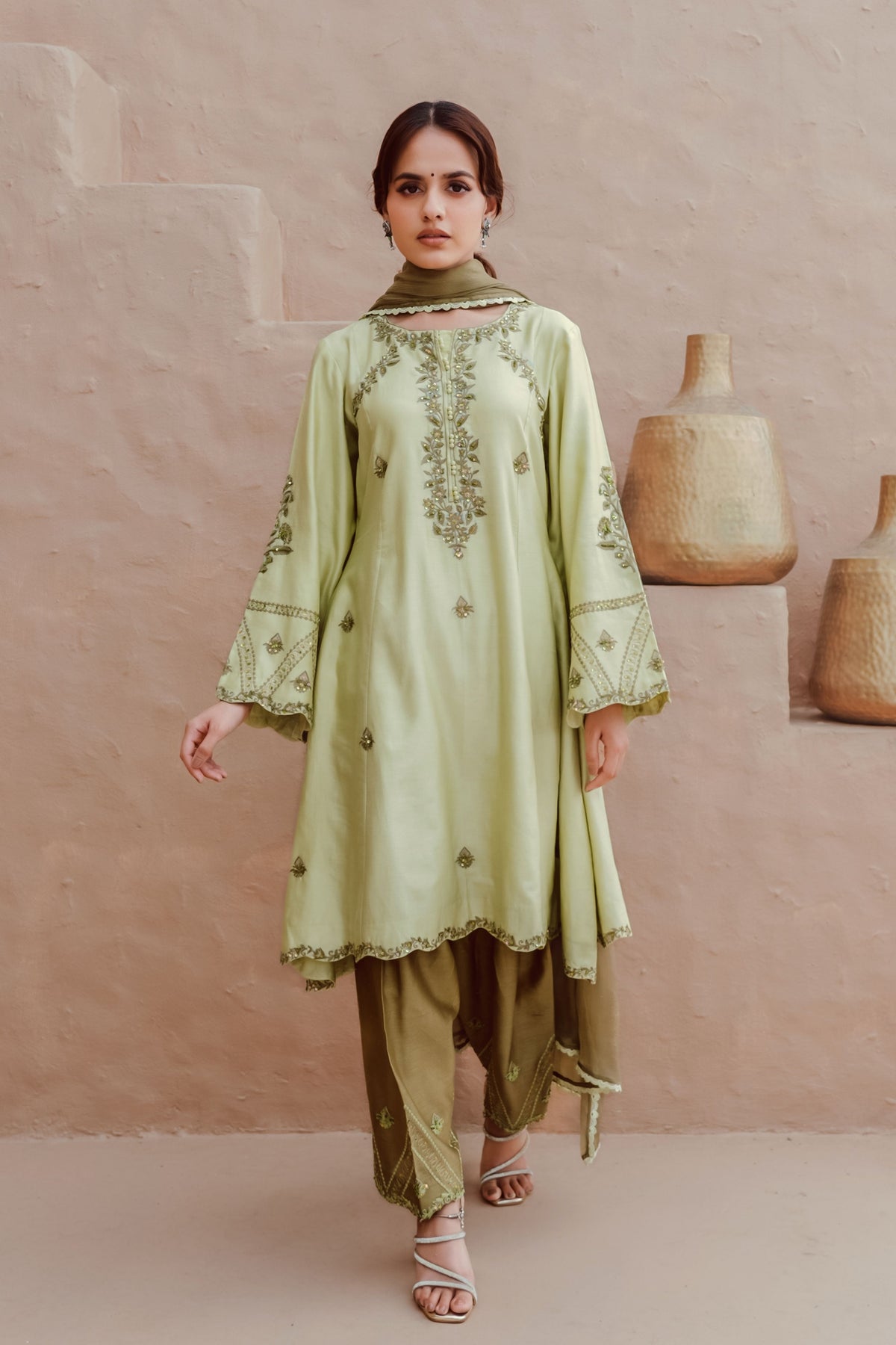 Lime Green Kurta Set