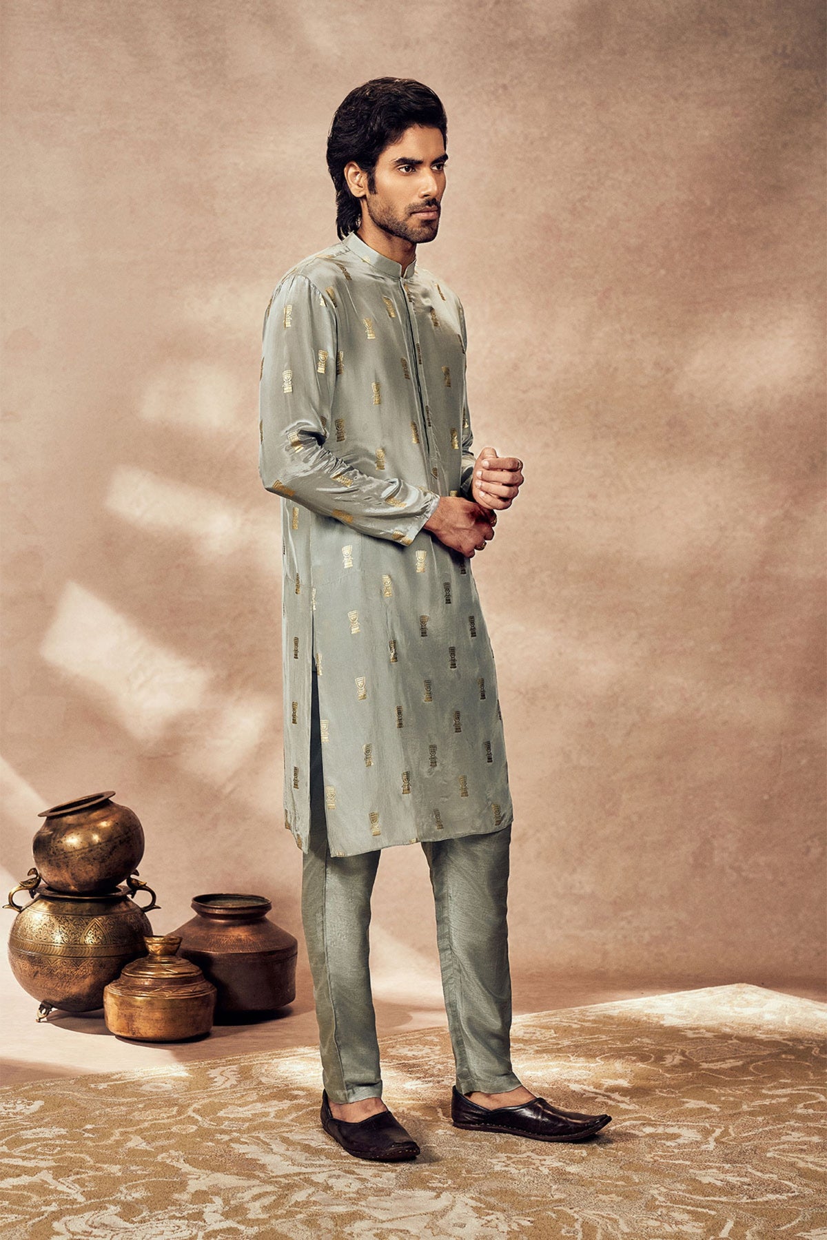 Grey Timber Tribe Kurta Set