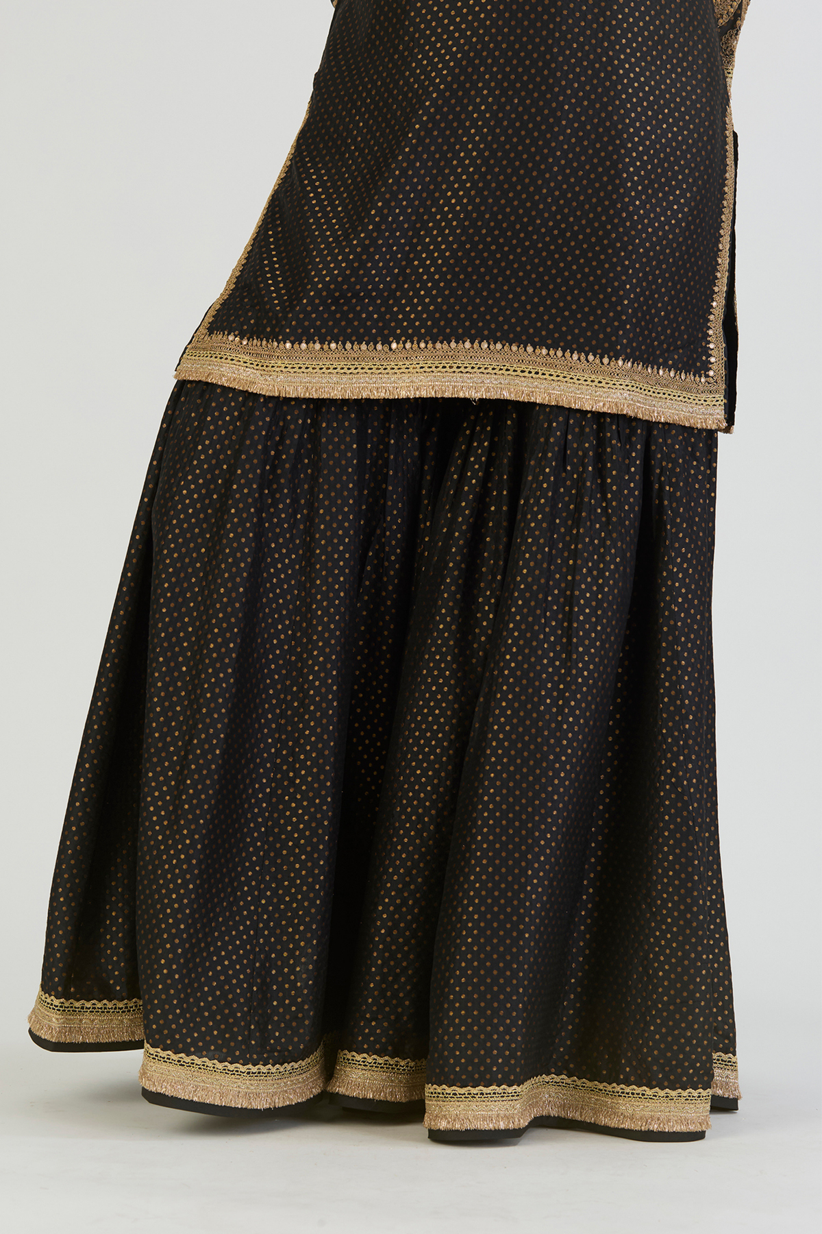 Black Aza Kurta and Sharara