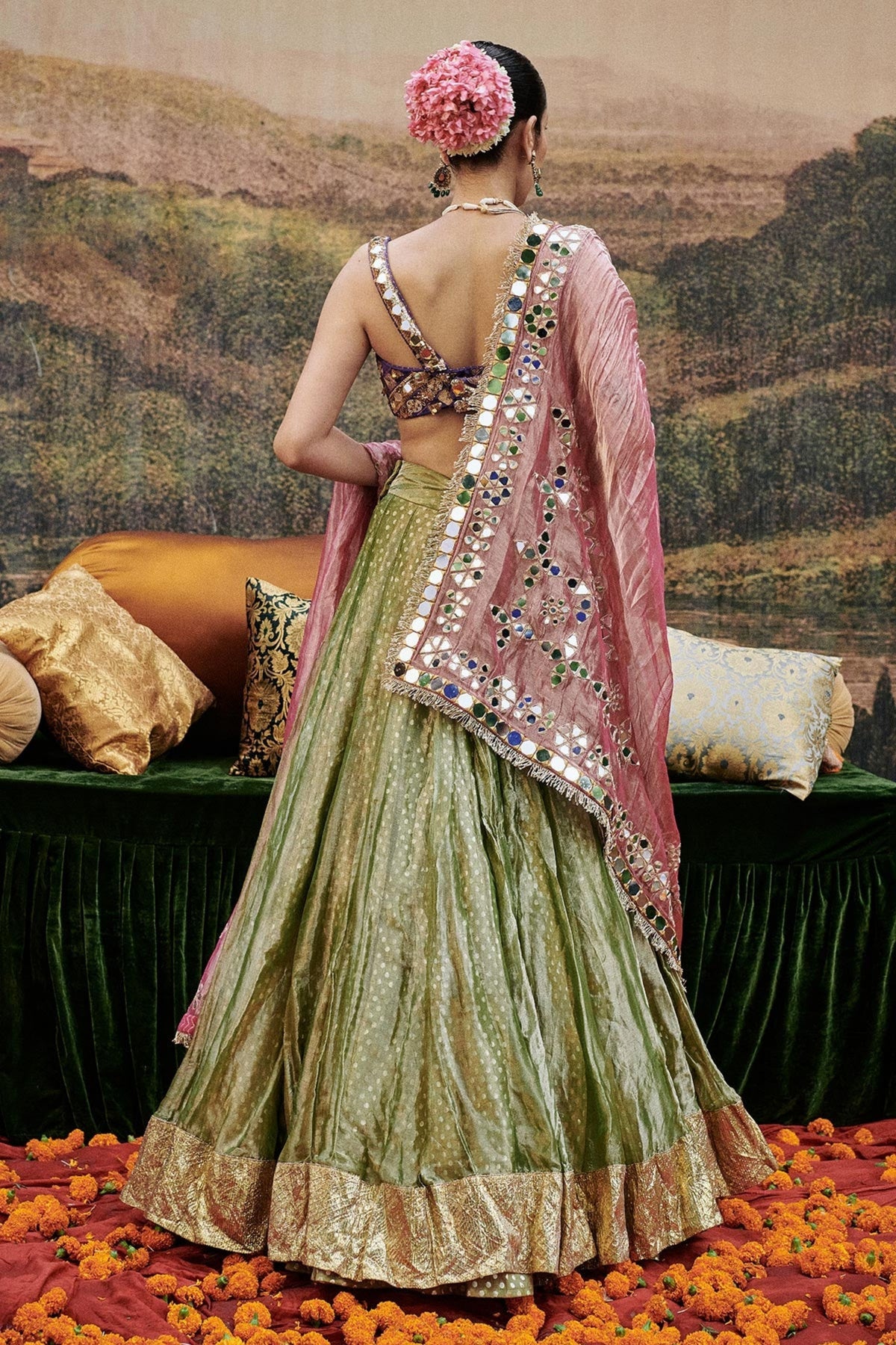 Azal Sheesh Lehenga Set