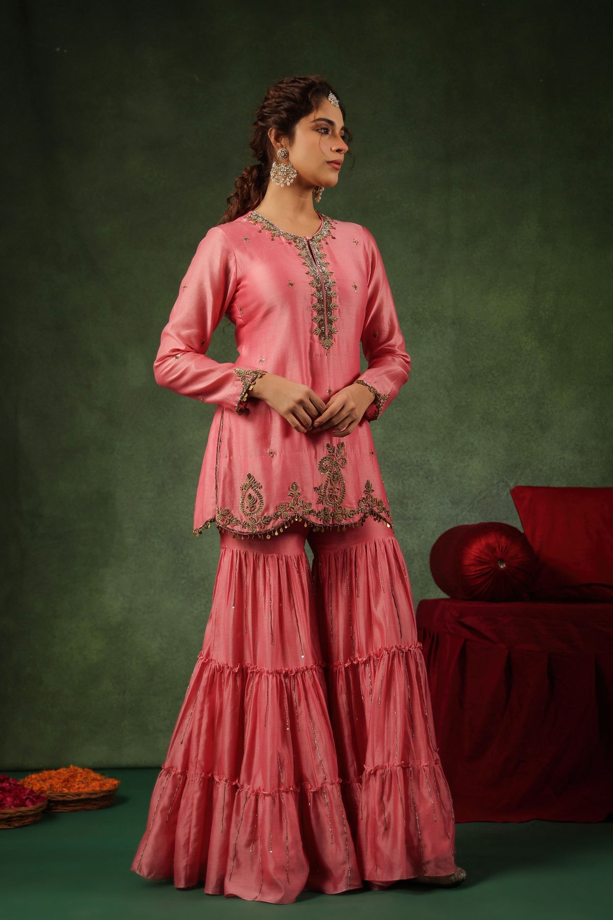 Pink Gulabi Sharara Set