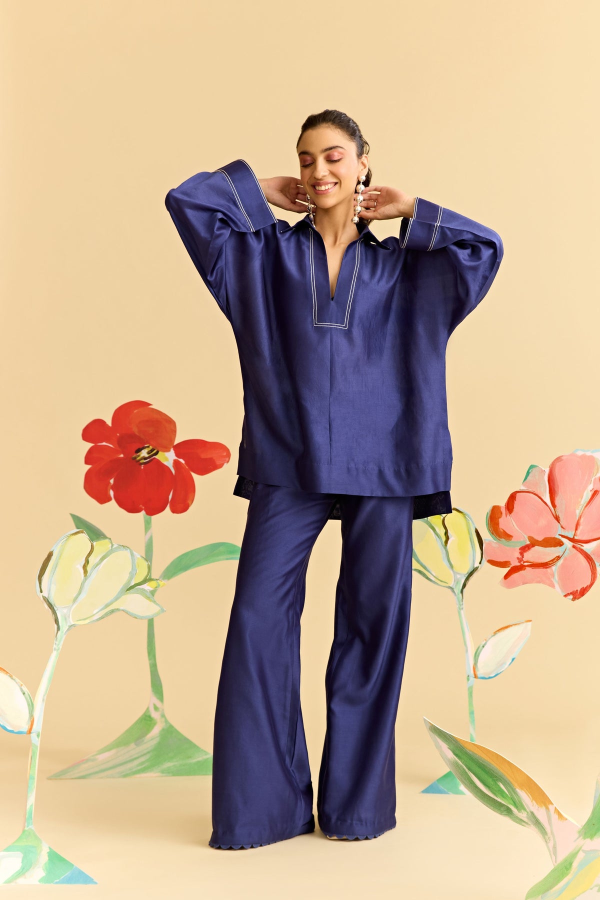 Blue Oversized Shirt &amp; Pant