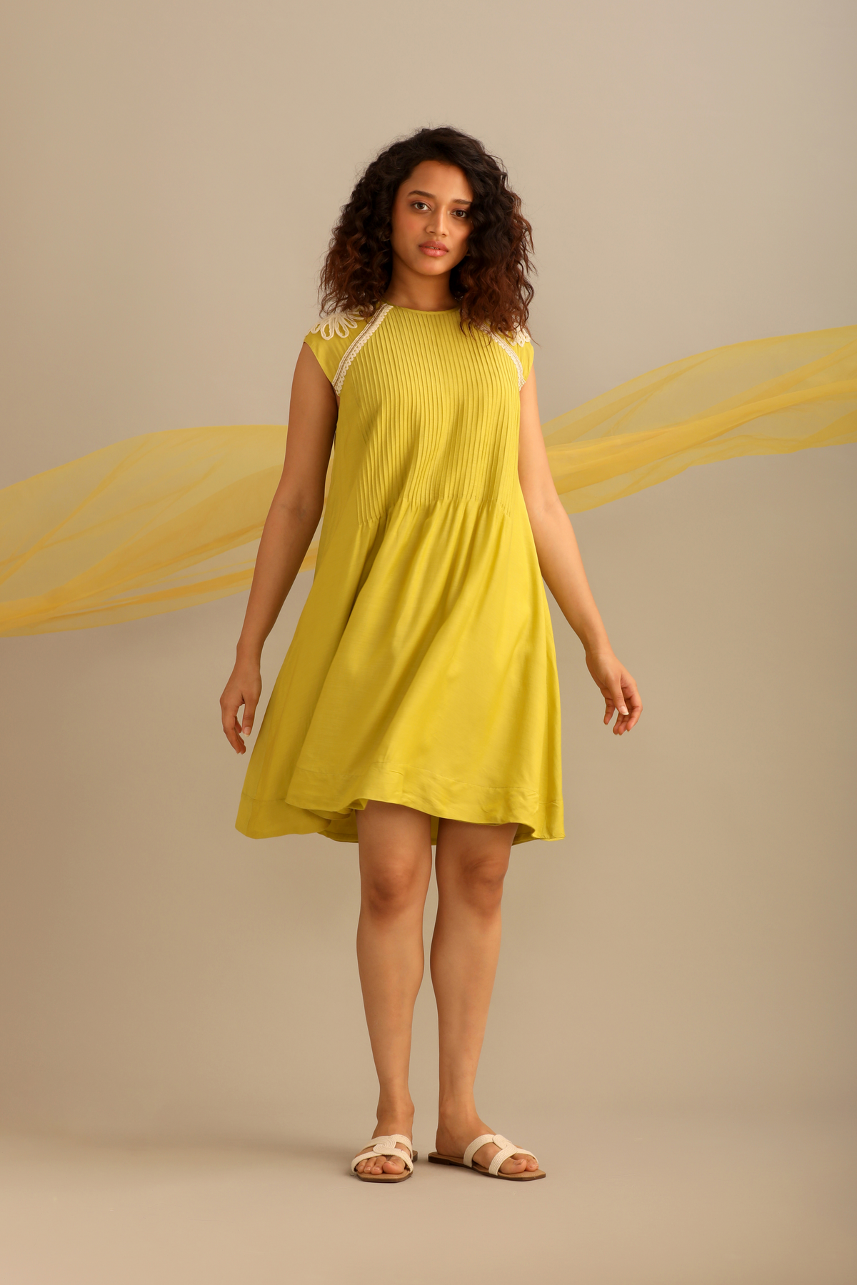 A Lime Cotton Dress