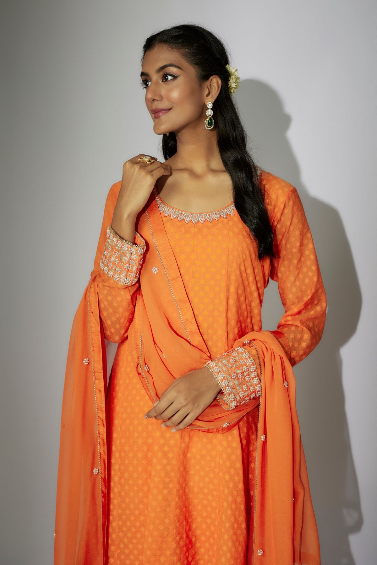 Orange Kurta Set