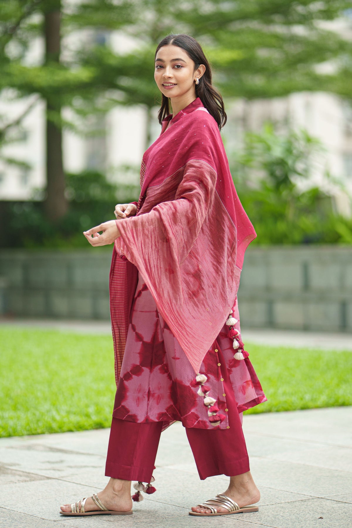 Clara Tie Dye Pink Kurta Set