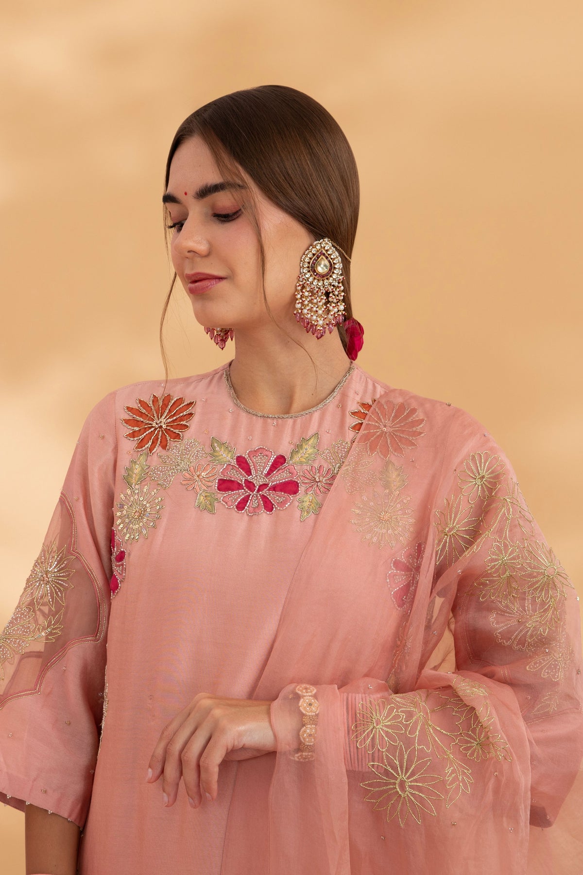 Dusty Rose Straight Kurta Set